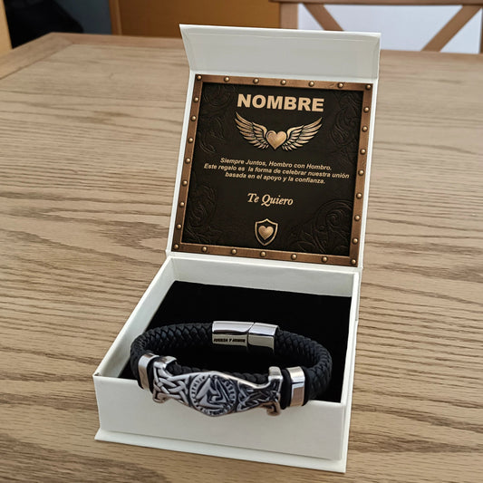 Pulsera Fuerza y Honor de Acero Inoxidable - Edición "Hombro con Hombro" - DarAlma - Regalos Personalizados