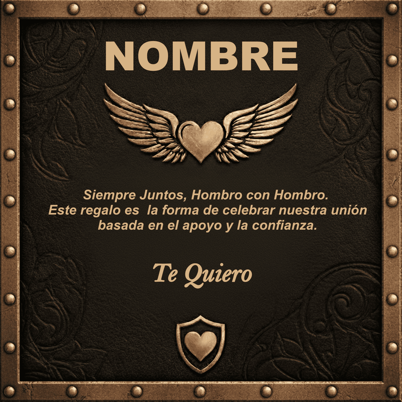 Pulsera Fuerza y Honor de Acero Inoxidable - Edición "Hombro con Hombro" - DarAlma - Regalos Personalizados