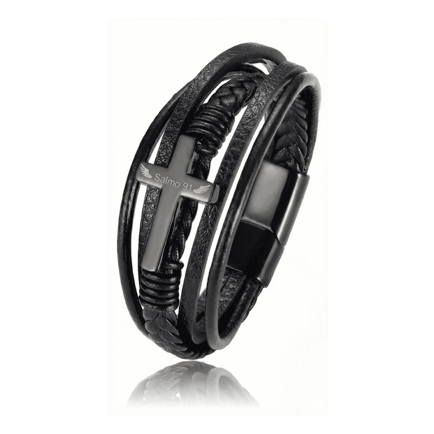Pulsera Protección Divina de Acero Inox. Edición "Para mi"