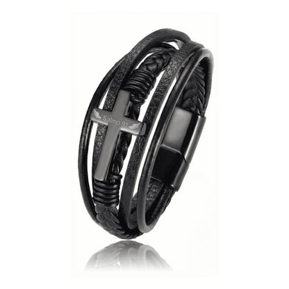 Pulsera Protección Divina de Acero Inox. Edición "Para mi"