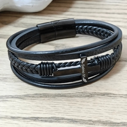 Pulsera Protección Divina de Acero Inox. Edición "Para mi"