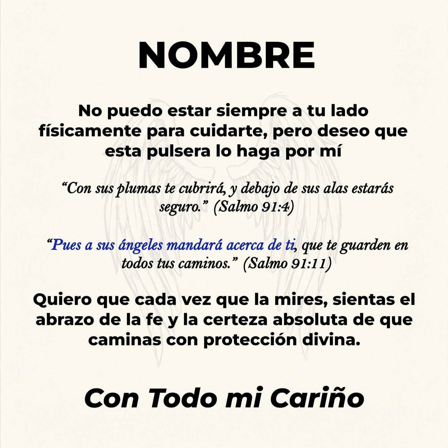 Pulsera Protección Divina de Acero Inox - Edición "Salmo 91" - DarAlma - Regalos Personalizados