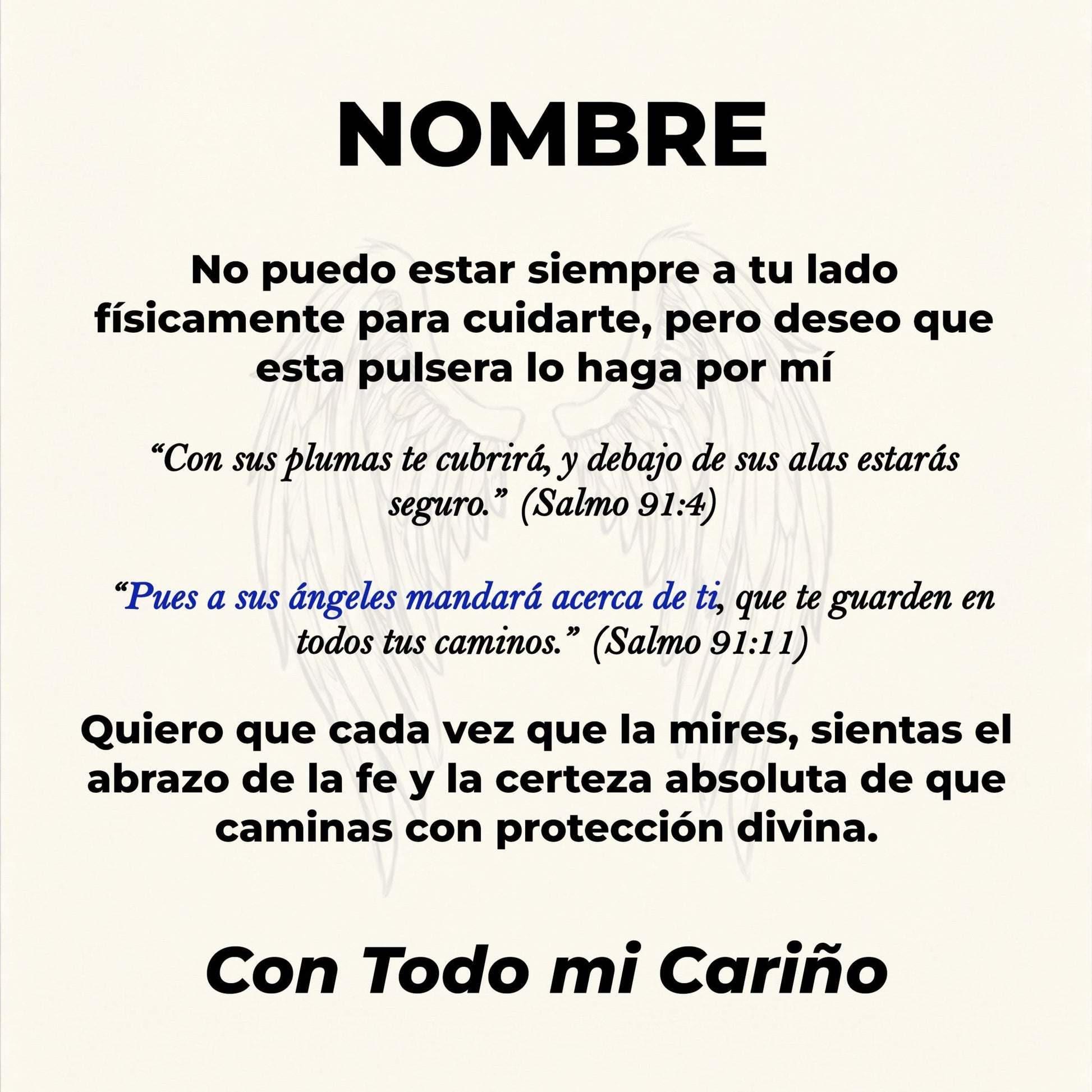 Pulsera Protección Divina de Acero Inox - Edición "Salmo 91" - DarAlma - Regalos Personalizados