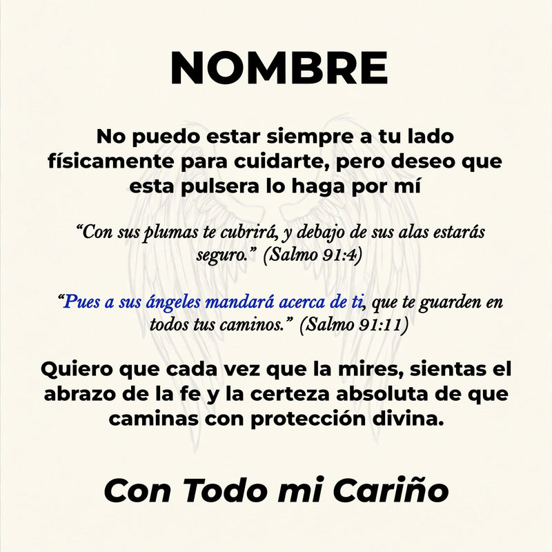 Pulsera Protección Divina de Acero Inox - Edición "Salmo 91" - DarAlma - Regalos Personalizados