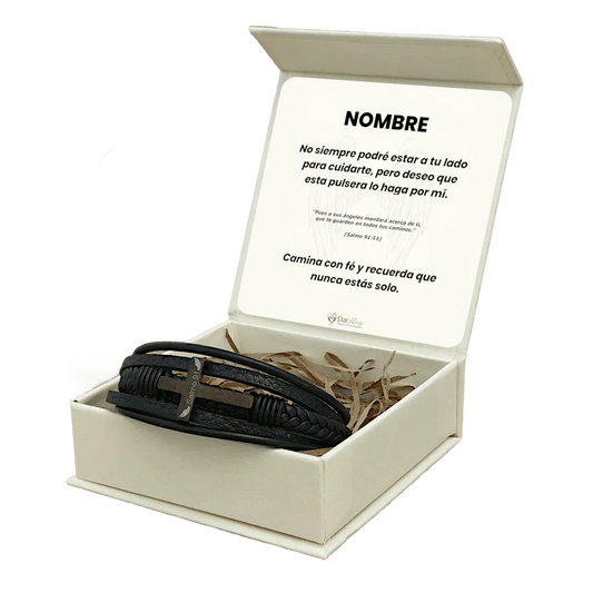 Pulsera Protección Divina de Acero Inox. Edición "Salmo 91"