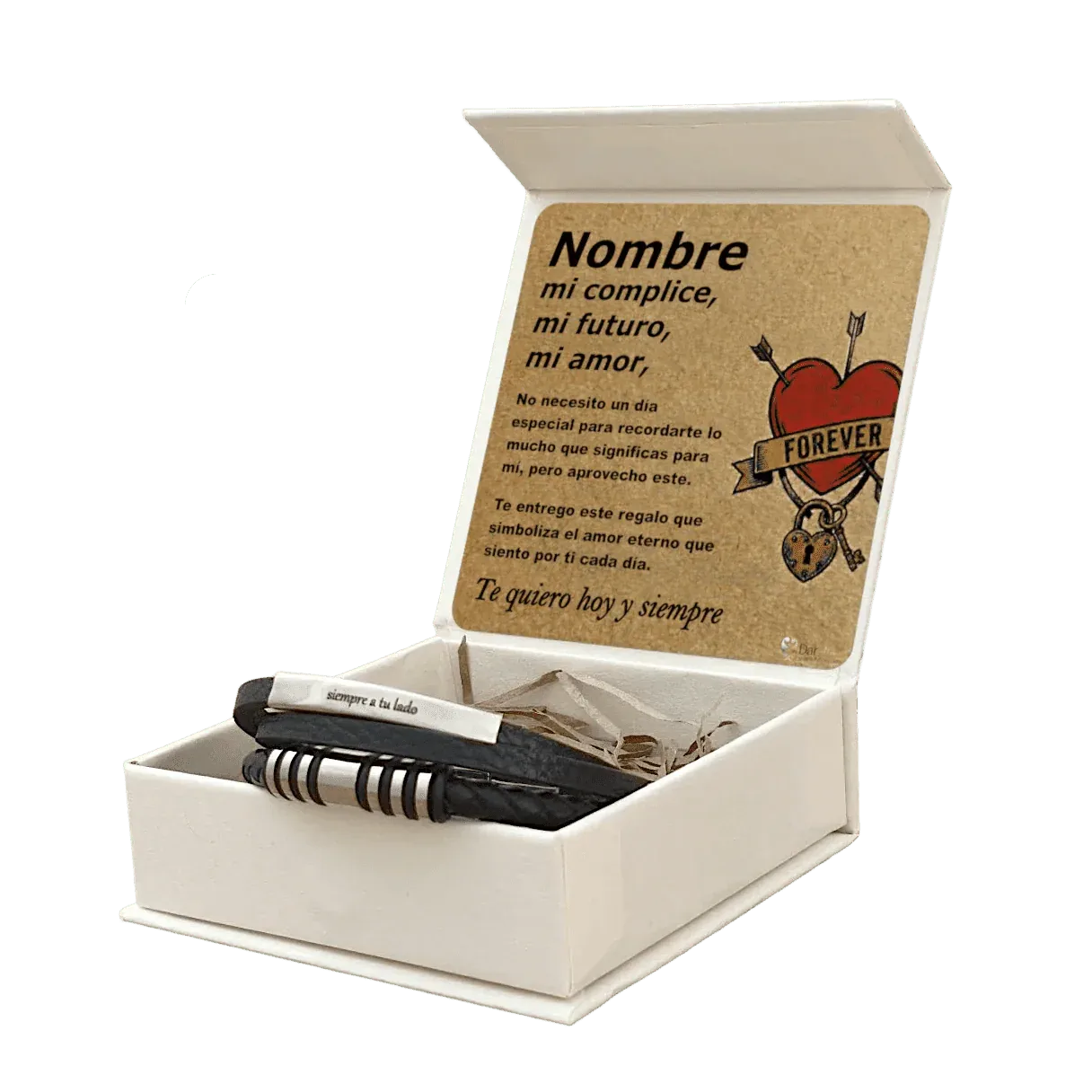 Pulsera Vínculo Eterno de Acero. Ed. "Amor Cómplice"