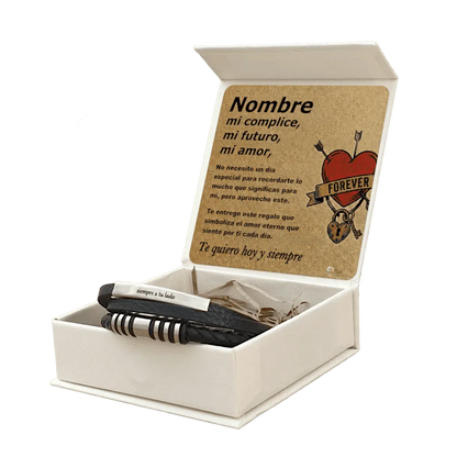 Pulsera Vínculo Eterno de Acero. Ed. "Amor Cómplice"