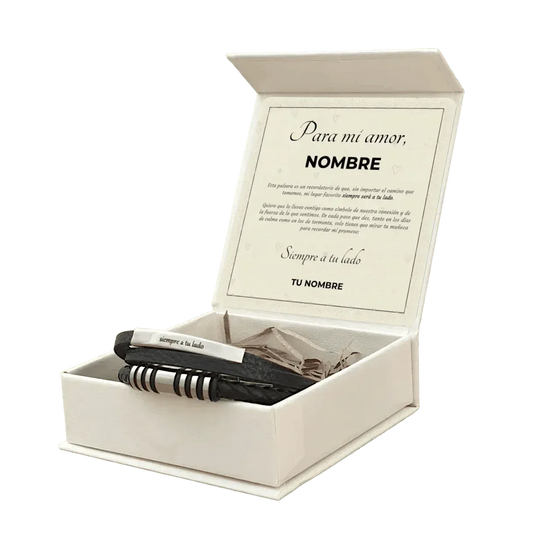 Pulsera Vínculo Eterno de Acero. Ed. "Para Mi Amor"