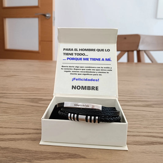 Pulsera Vínculo Eterno de Acero Inoxidable - Edición "Hombre que tiene Todo" - DarAlma - Regalos Personalizados