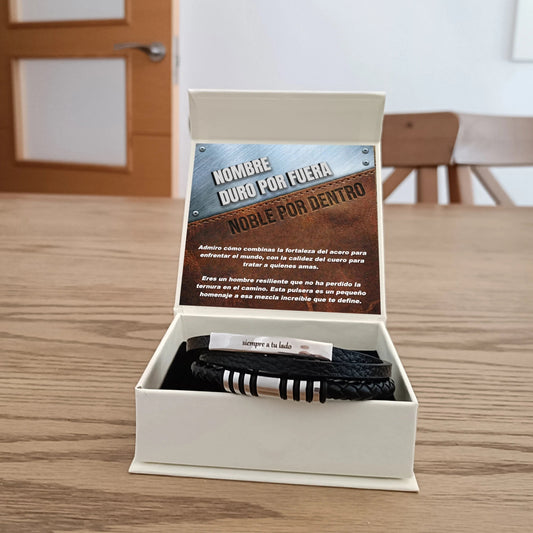 Pulsera Vínculo Eterno de Acero Inoxidable - Edición "Hombre Resiliente" - DarAlma - Regalos Personalizados
